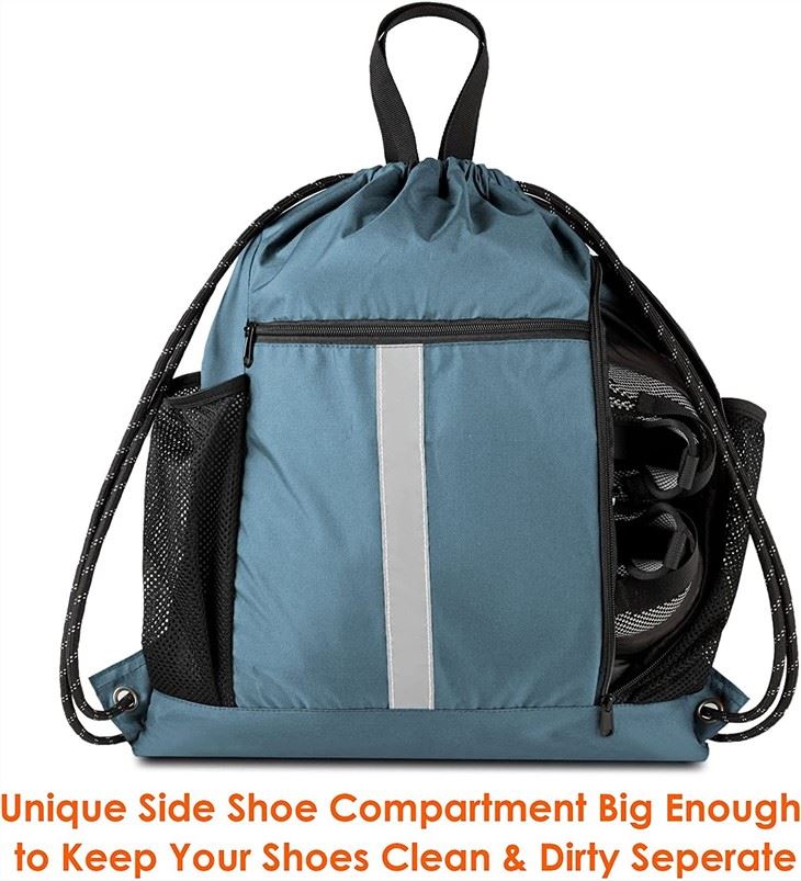 Gym Bag With Shoe Compartment And Two Water Bottle Holder