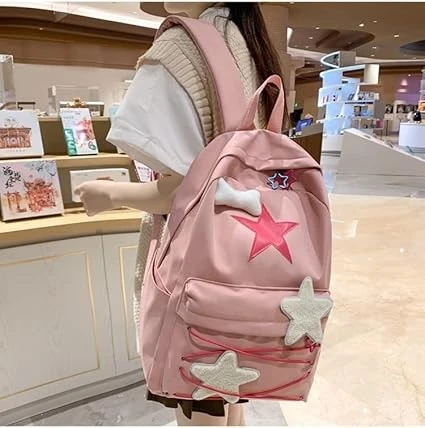 Preppy Backpack Cute Stars